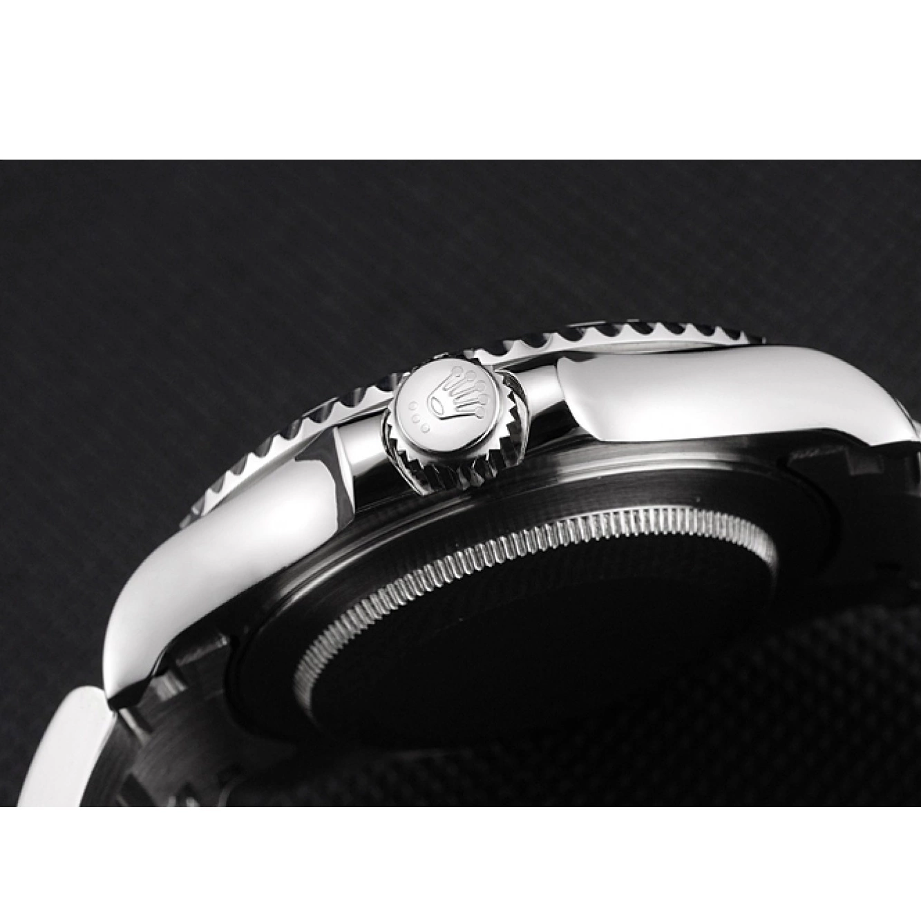 Aaa replica watch Stainless Swiss Rolex Dial Yacht-Master And Case Black Bracelet Steel 0815